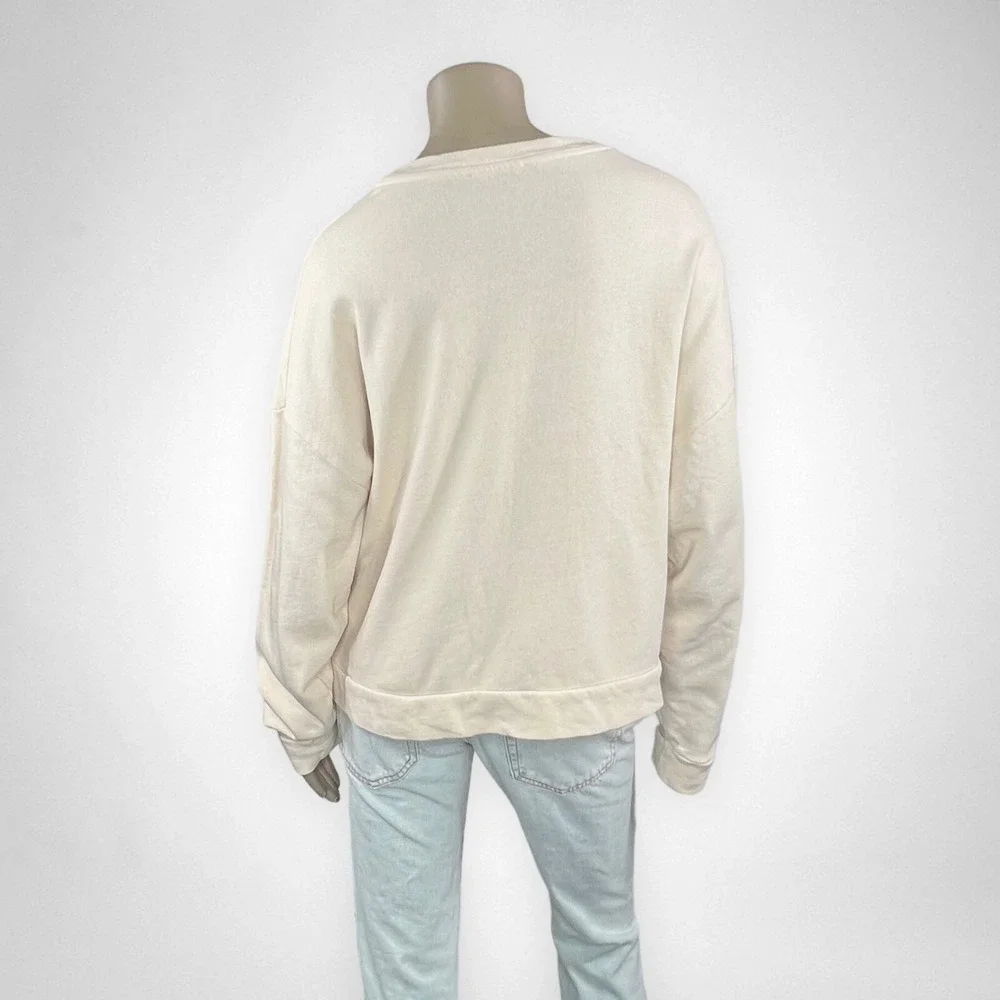 M&S COLLECTION Medium Off-White Cropped Sweater Size Casual Oversized‎
